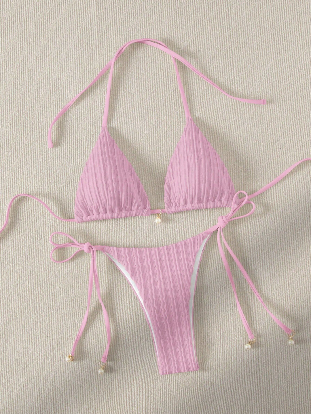 Damen Triangel-Bikini mit strukturierter Textur Echo Archiv