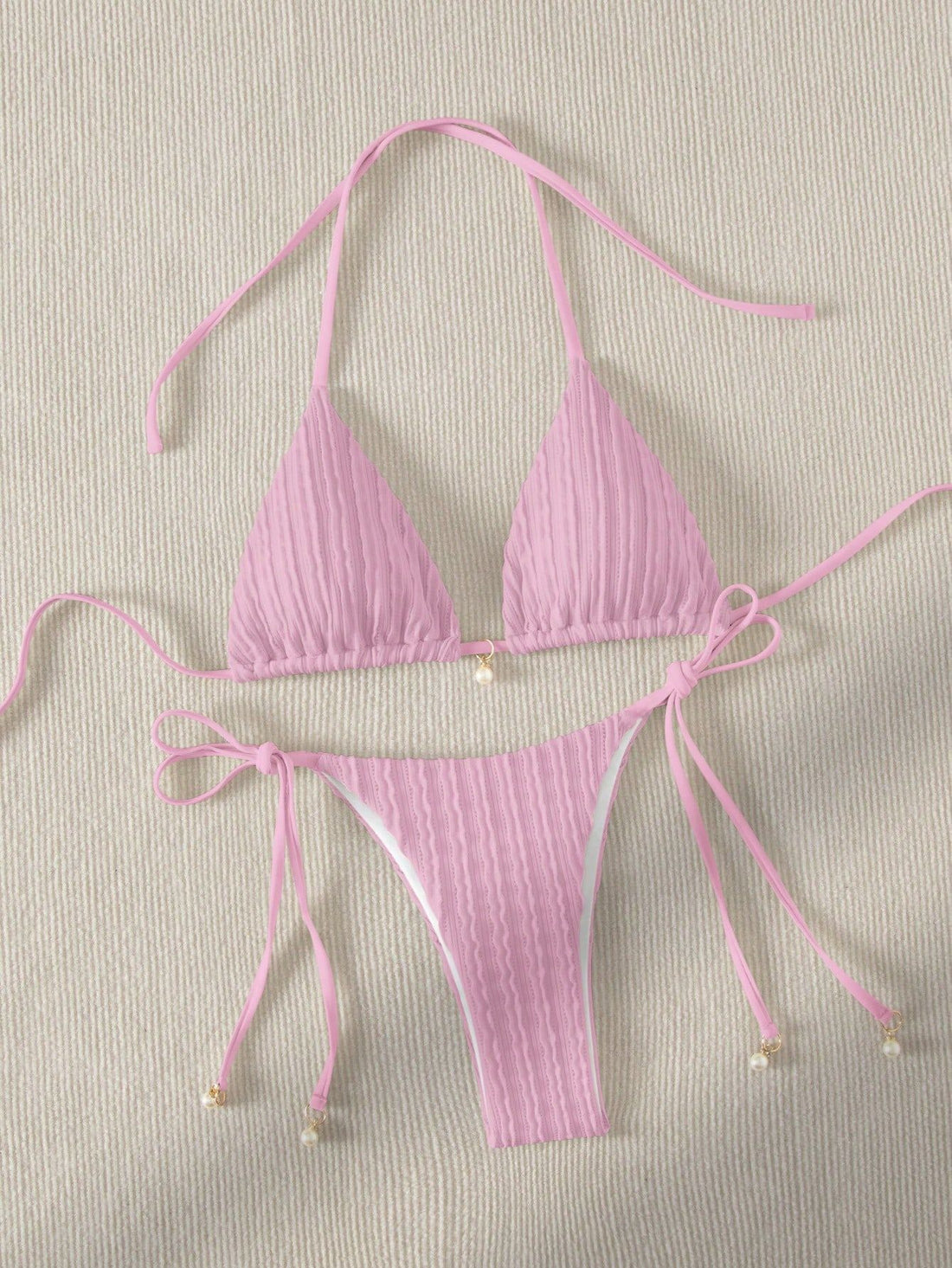 Damen Triangel-Bikini mit strukturierter Textur – Maréssa