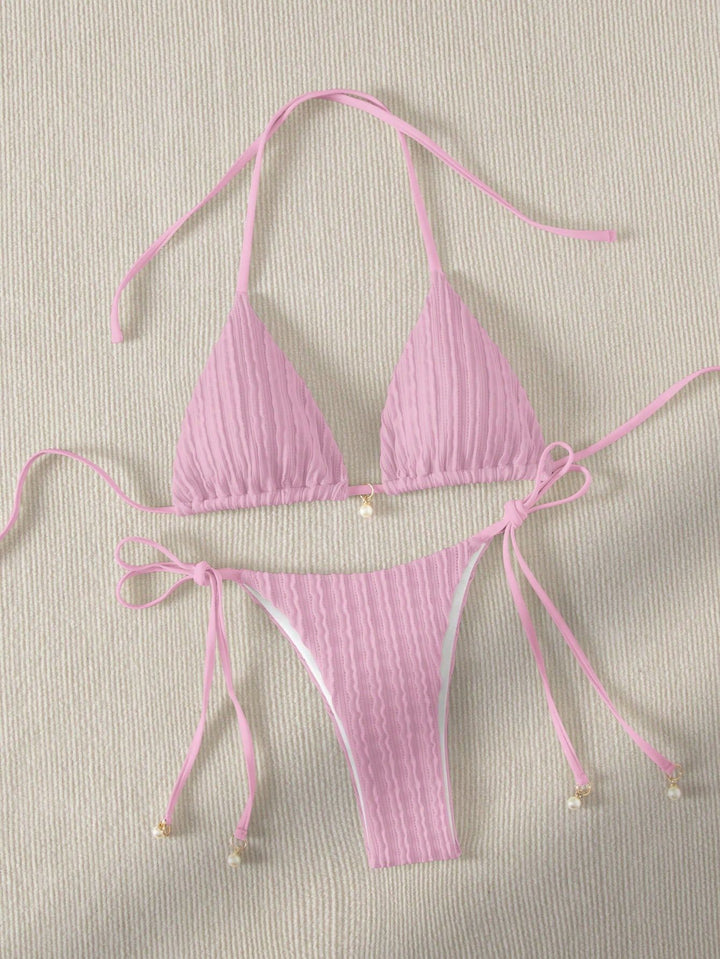 Damen Triangel-Bikini mit strukturierter Textur Echo Archiv