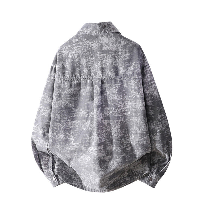 Herren Oversize-Jeanshemdjacke mit washed Effekt, Brusttasche & Druckknopfleiste Echoarchiv