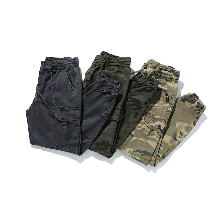 Herren Military-Style Cargo-Jogger aus Baumwollmix mit elastischem Tunnelzugbund und modularen Klappentaschen Echo Archiv
