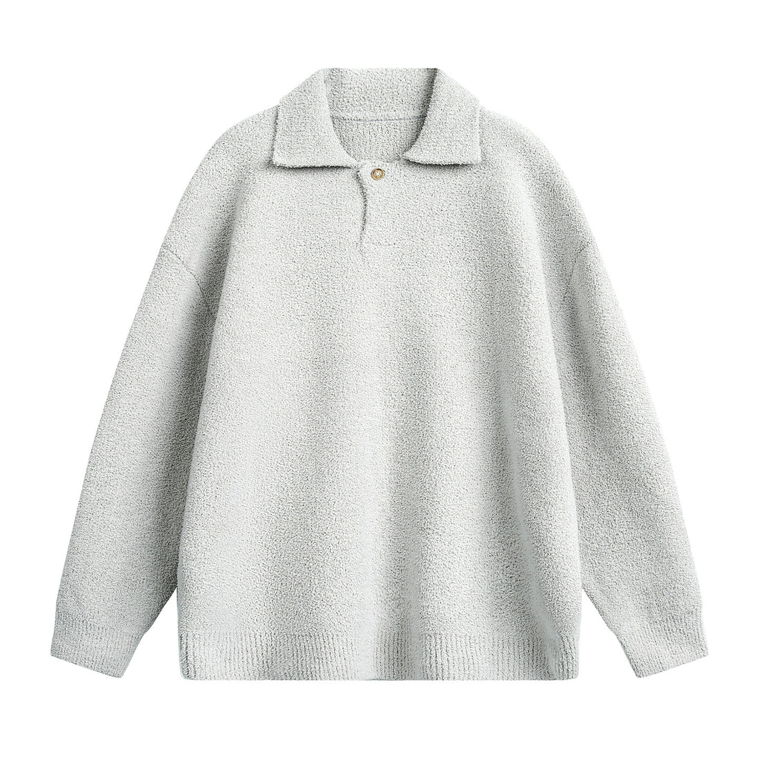Unisex Fleece-Polo-Pullover mit Knopfkragen und Teddy-Struktur Echo Archiv