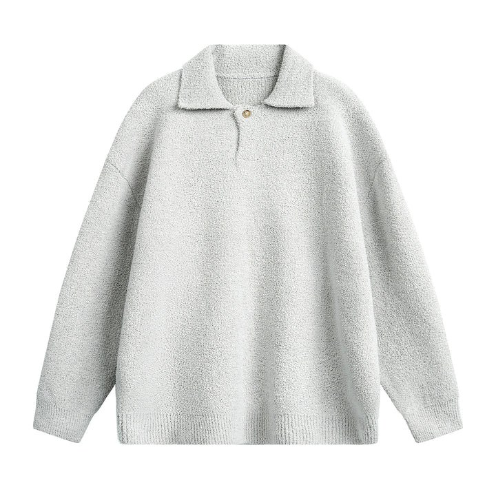 Unisex Fleece-Polo-Pullover mit Knopfkragen und Teddy-Struktur Echo Archiv