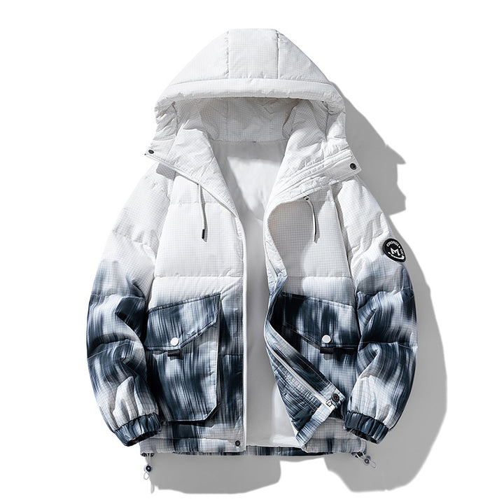 Herren modische Winterjacke mit praktischen Taschen und Kapuze Echoarchiv