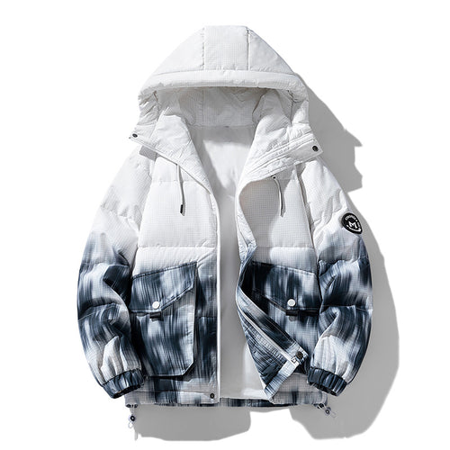 Herren modische Winterjacke mit praktischen Taschen und Kapuze Echoarchiv