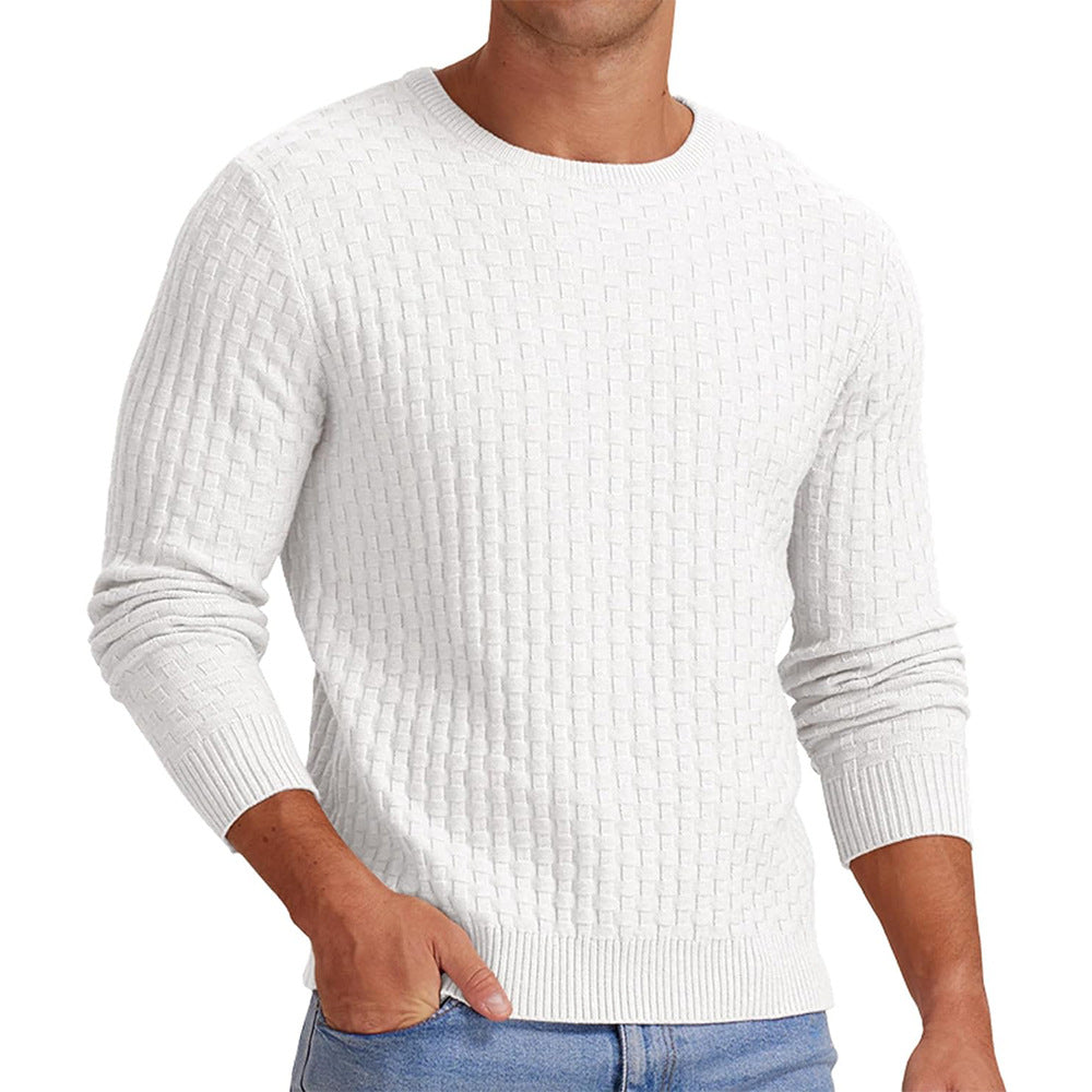 Herren lässiger Strickpullover mit strukturierter Oberfläche Echoarchiv