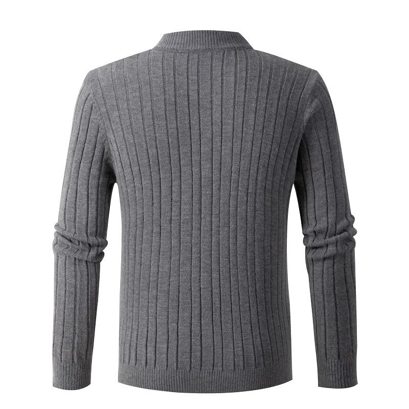 Herren modischer Rollkragenpullover mit Zipper Echoarchiv