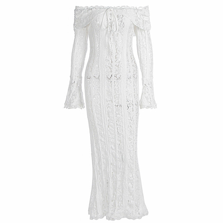 Damen Elegantes Spitzenkleid im figurbetonten Schnitt mit Off-Shoulder Design Echo Archiv