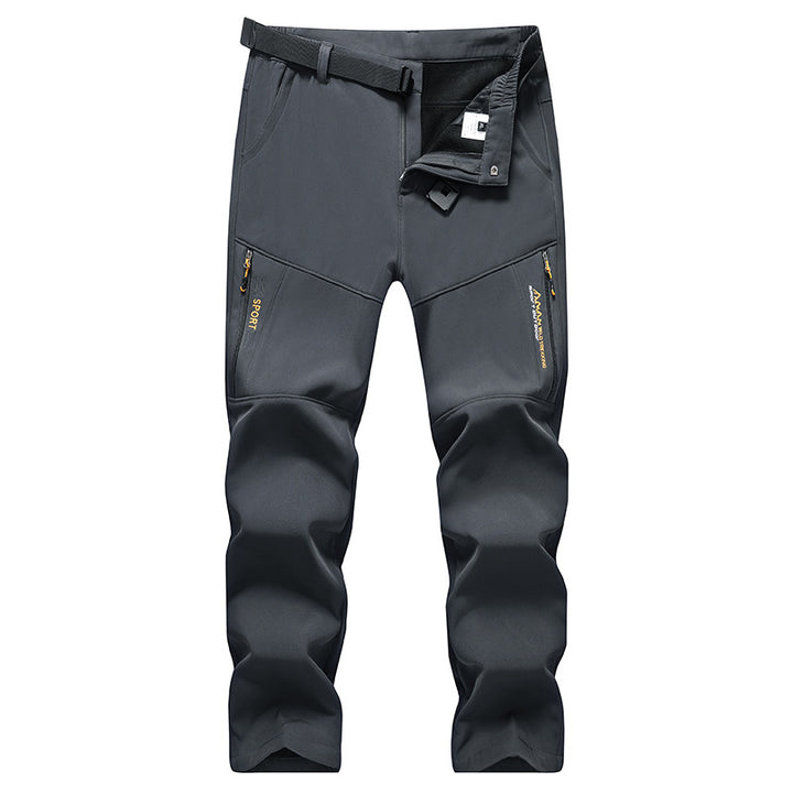 Herren Softshell-Outdoorhose mit integriertem Gürtel, knievorformten Verstärkungen und Reißverschlusstaschen Echoarchiv
