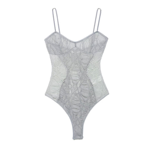 Damen Spitzenbody mit verführerischem Design und zarten Trägern Echo Archiv