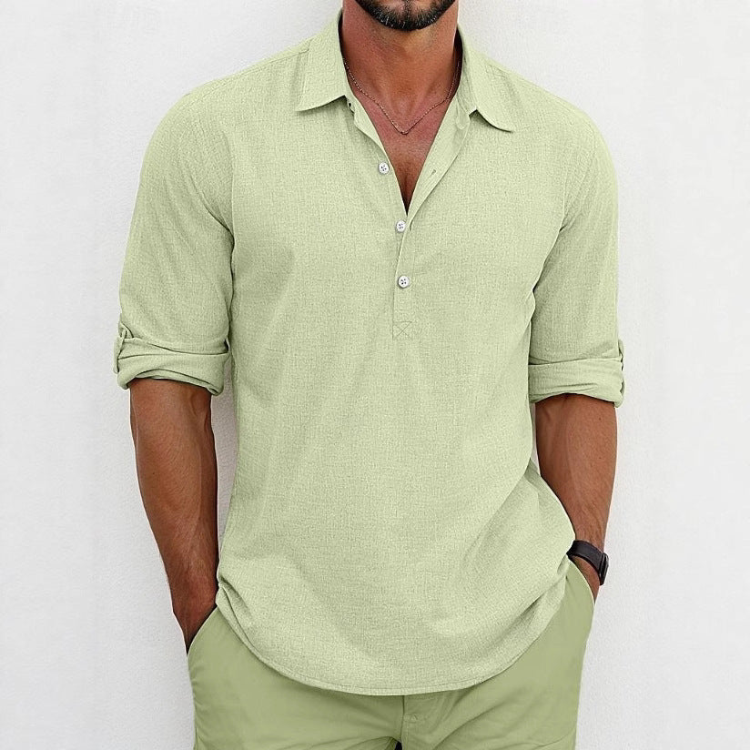 Herren stylisches Langarm-Hemd Echoarchiv