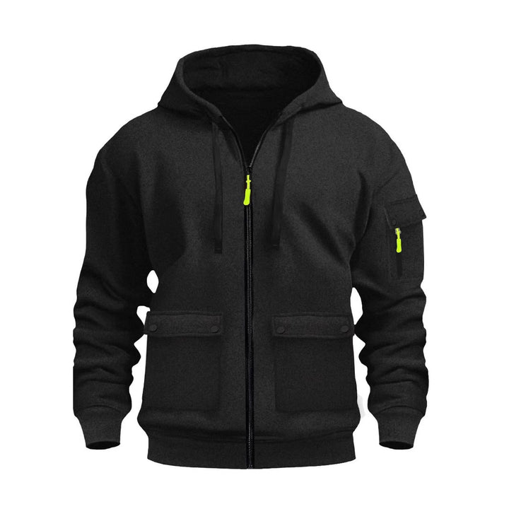 Herren funktionale Kapuzenjacke mit mehreren Taschen Echoarchiv