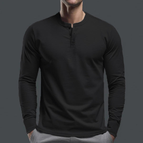 Herren nan Langarmshirt mit Knopfleiste und schmaler Passform Echo Archiv