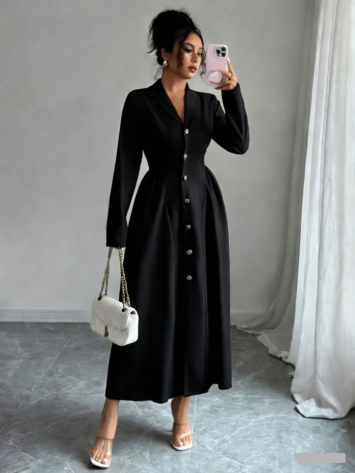 Damen Elegantes Midikleid im Blazerstil mit taillierter Schnittführung – Valéne