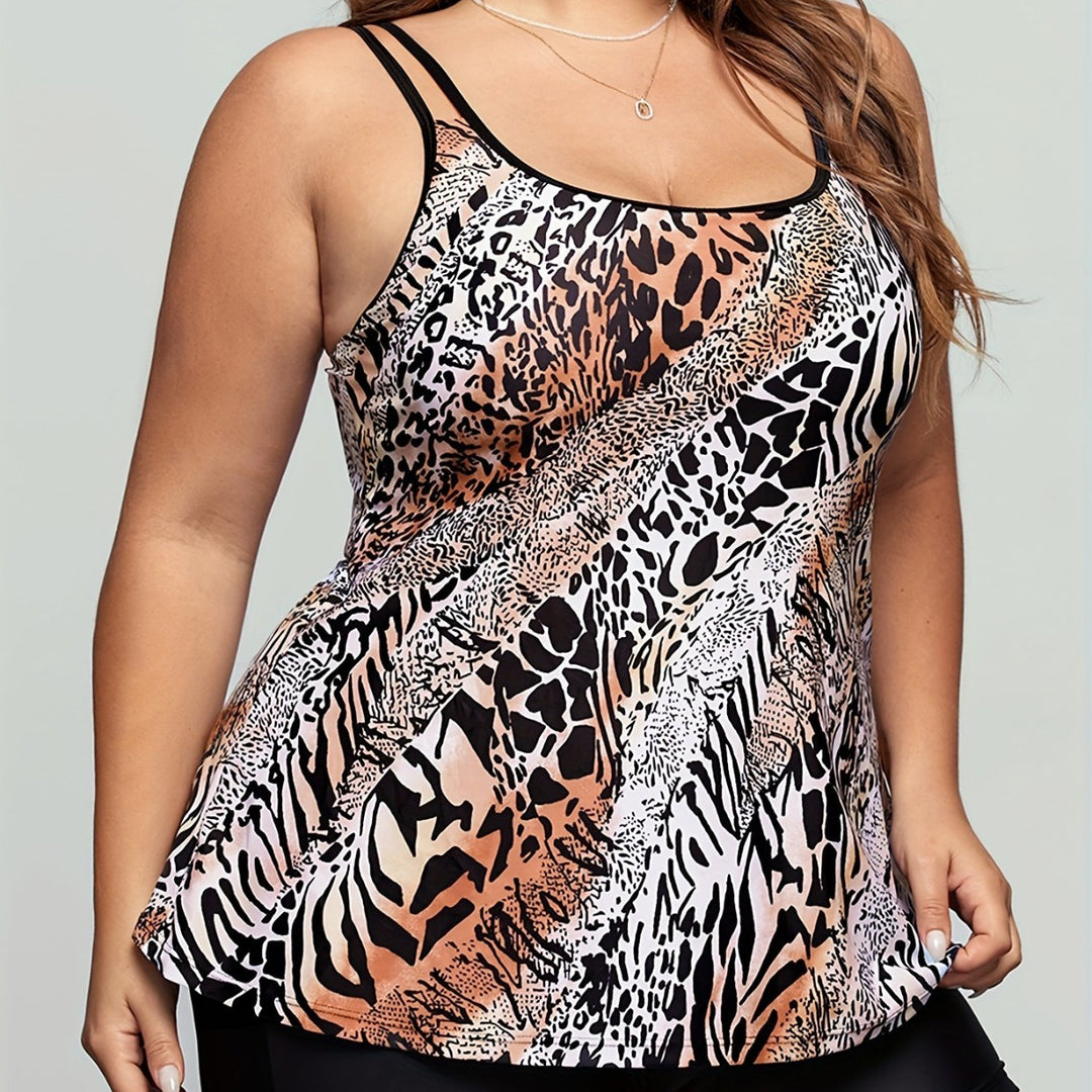Damen Tankini mit modischem Animal-Print und schmeichelndem Schnitt Echo Archiv