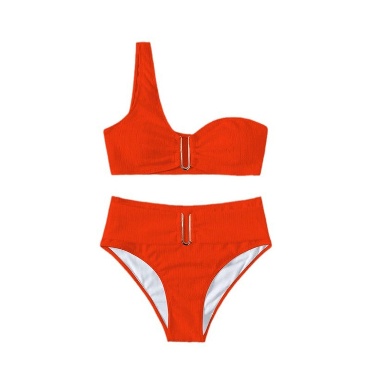 Damen High-Waist Bikini mit geschmackvollem Goldakzent Echo Archiv