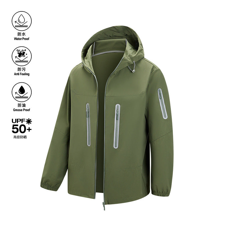 Herren Packbare Technical-Softshelljacke mit Kapuze, getapten Reißverschlüssen und Brusttaschen Echo Archiv