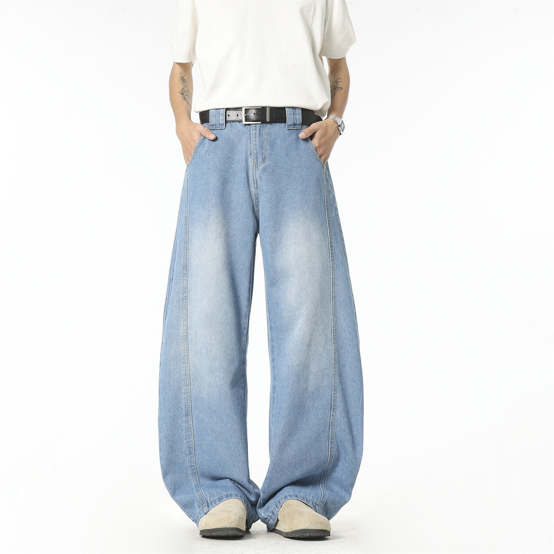 Damen Weit geschnittene High-Waist Hose Echo Archiv