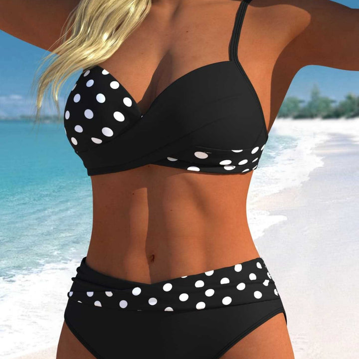 Damen Bikini-Set mit croppenden Oberteil und hohem Taillenschnitt Echo Archiv