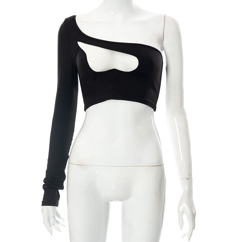 Damen asymmetrisches Cut-Out Shirt Echo Archiv