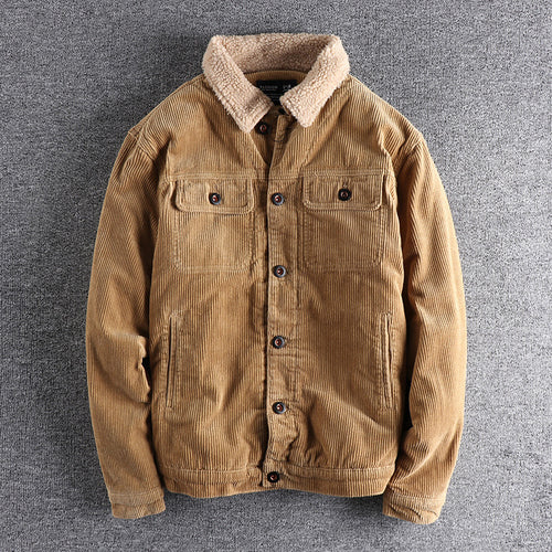 Herren Cordjacke mit kuscheligem Futter und praktischen Taschen Echoarchiv