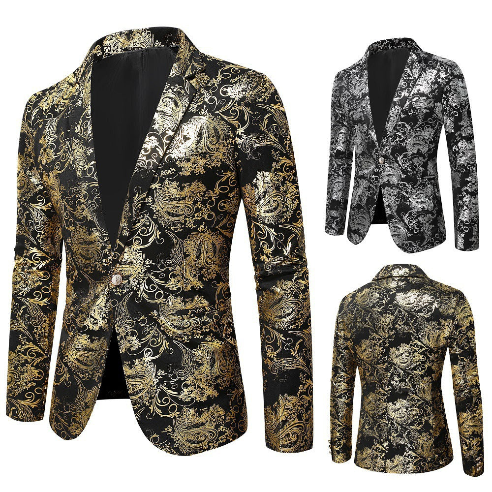Herren eleganter Pailletten Blazer im Barockstil Echoarchiv