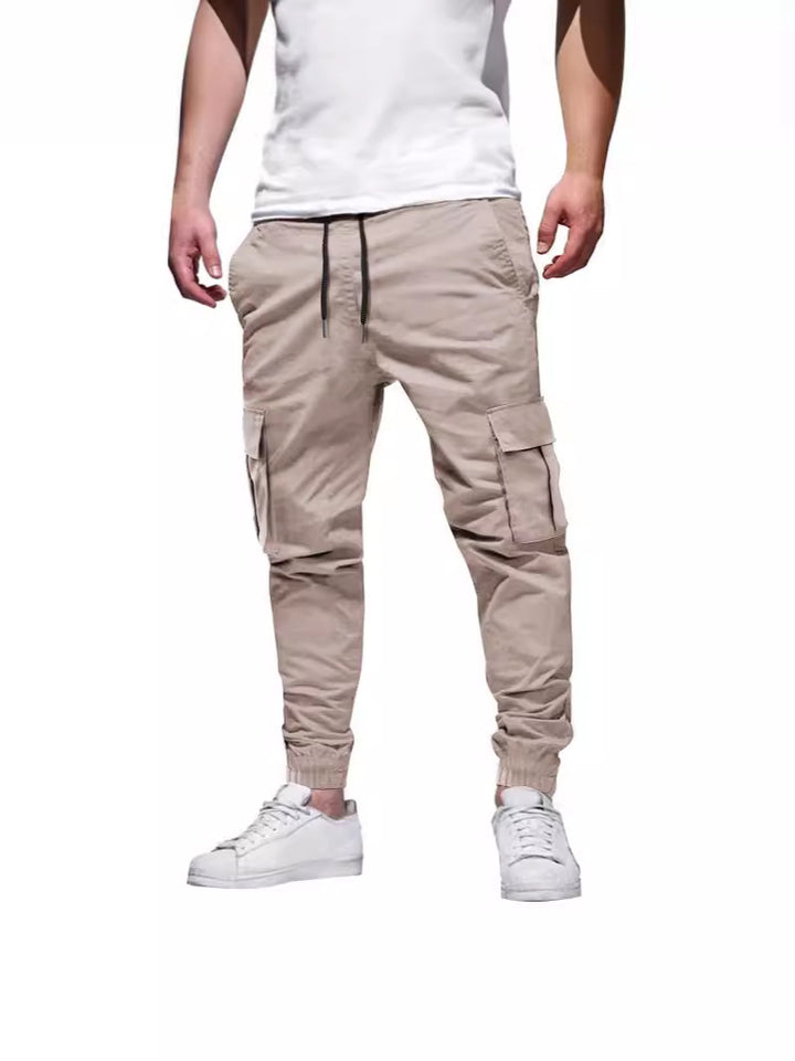 Herren lässige Cargo-Hose mit elastischem Bund und praktischen Taschen Echoarchiv