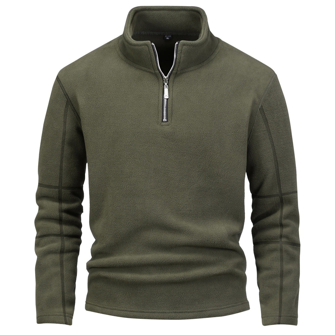 Herren warmhaltender Fleece-Pullover mit halbem Reißverschluss Echoarchiv