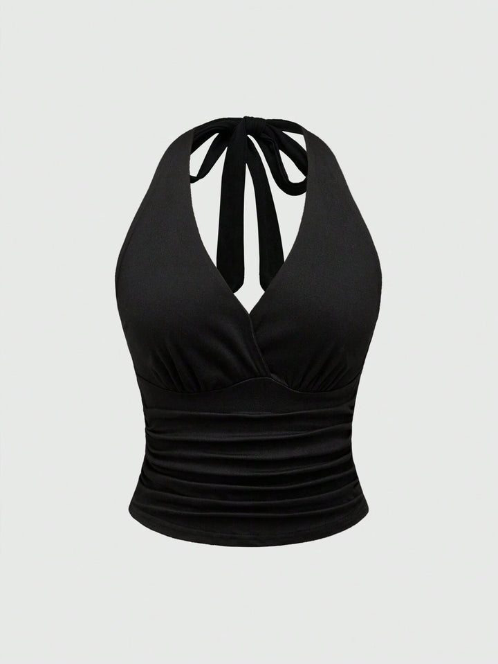 Damen Cut-Out Top mit Leo-Muster Echo Archiv