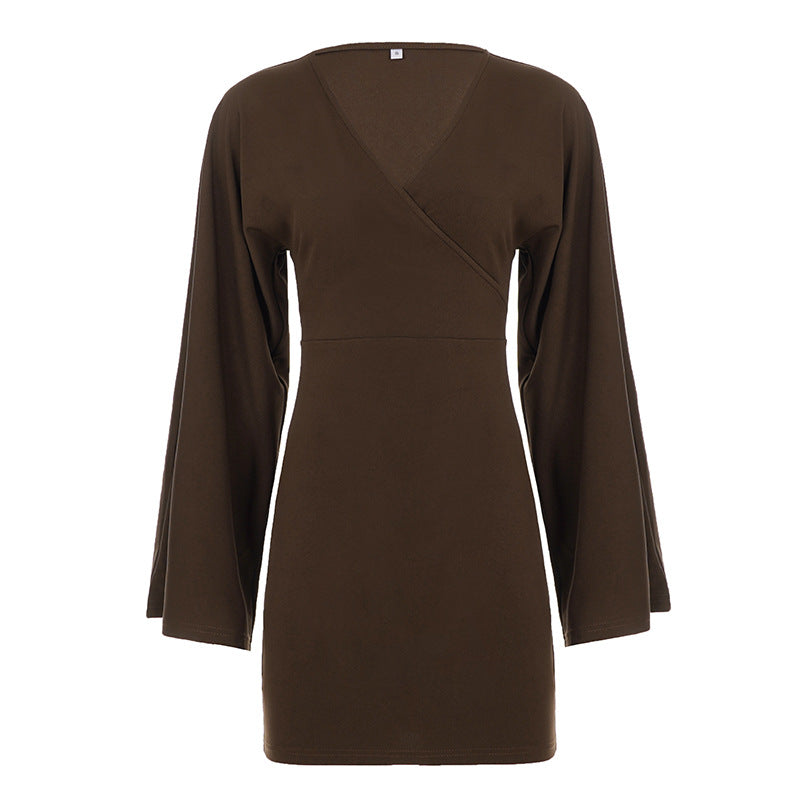 Damen nan Wickel-Minikleid mit Kimonoärmeln, taillierter Miedernaht und stretchigem Jersey Echo Archiv