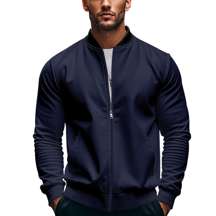 Herren stilvolle Sportjacke mit hochschließendem Kragen und praktischen Taschen Echoarchiv