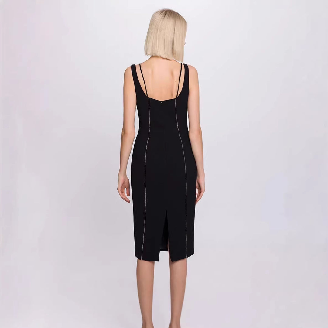 Damen figurbetontes Kleid mit floralem Spitzenbesatz und elegantem Schnürdetail Echo Archiv