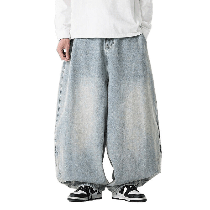 Herren nan extremweit geschnittene Baggy-Jeans mit tiefem Schritt und ballonförmigem Saum Echo Archiv