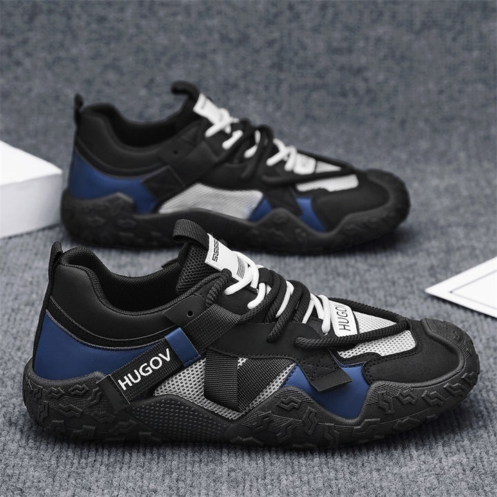 Herren Multimaterial-Trekkingsneaker mit verstärkter Zehenkappe, gepolsterter Fersenstütze und griffiger Offroad-Sohle – Tavélo