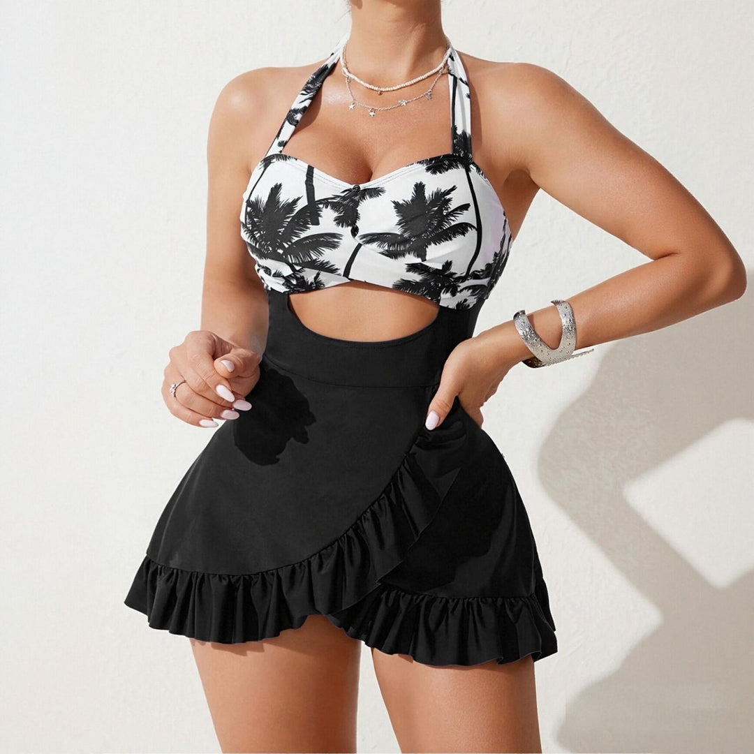 Damen Badeanzugkleid mit raffinierter Cut-Out-Optik Echo Archiv