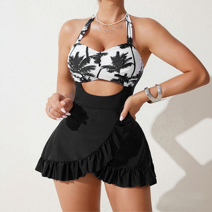 Damen Badeanzugkleid mit raffinierter Cut-Out-Optik Echo Archiv