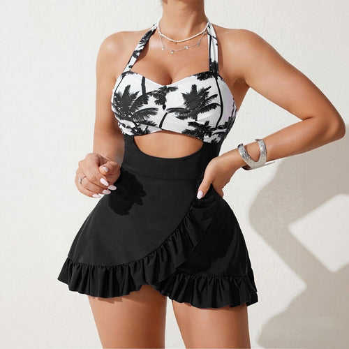Damen Badeanzugkleid mit raffinierter Cut-Out-Optik Echo Archiv