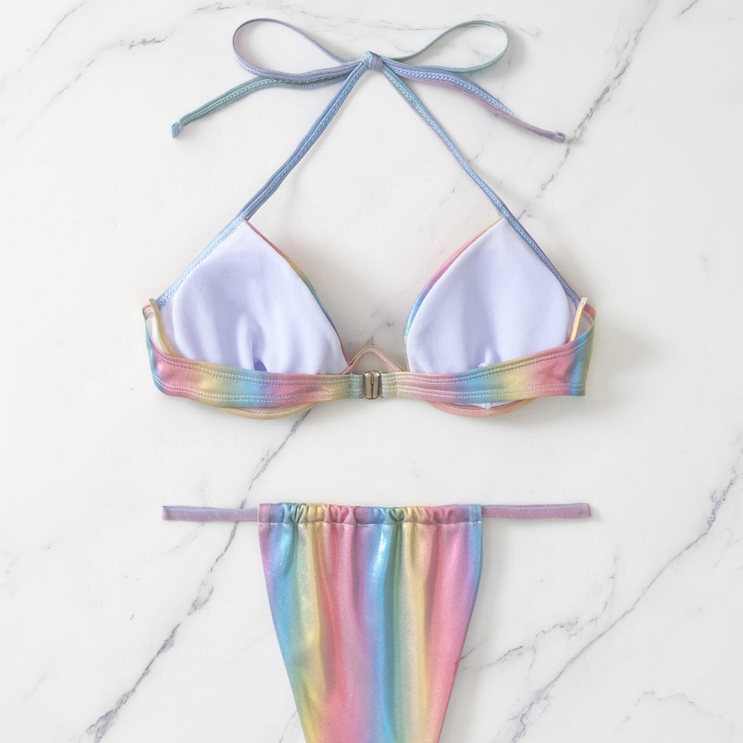 Damen Holographischer Triangel-Bikini Echo Archiv