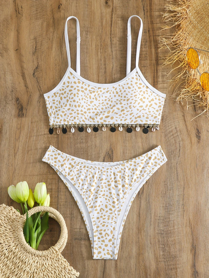 Damen Bikini-Set mit modischem Animal-Print und eleganten Verzierungen Echo Archiv