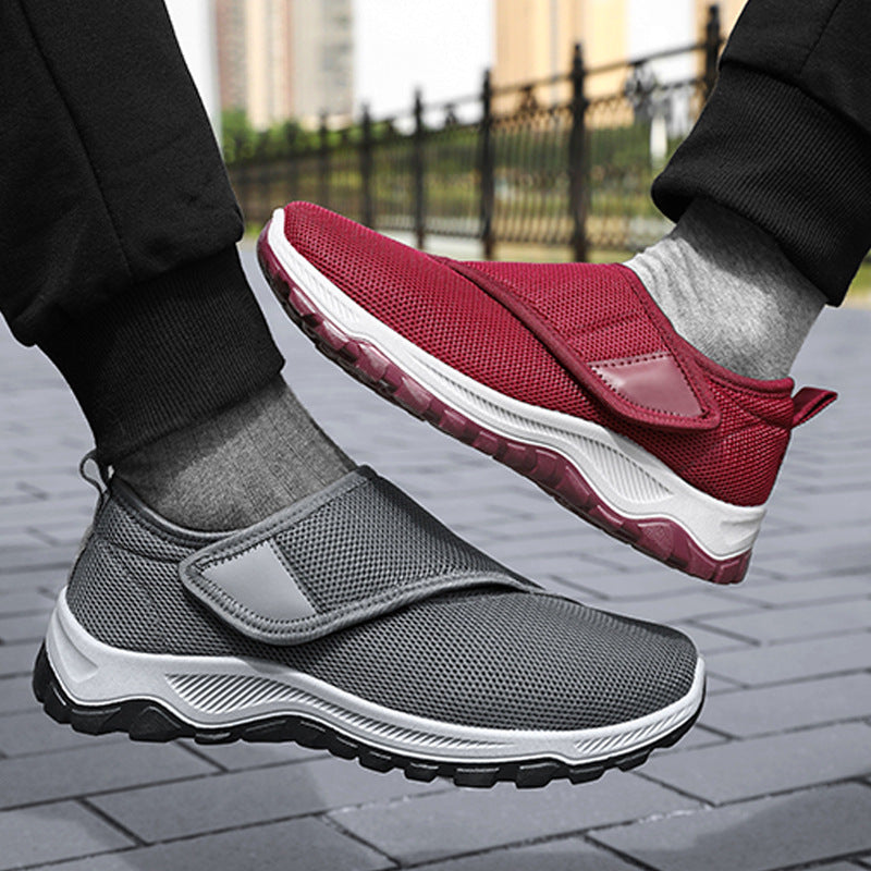 Herren nan atmungsaktiver Slip-On Mesh-Sneaker mit Klettverschluss, gepolsterter Komfortsohle und rutschfester Profilsohle Echo Archiv