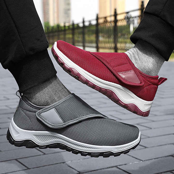 Herren nan atmungsaktiver Slip-On Mesh-Sneaker mit Klettverschluss, gepolsterter Komfortsohle und rutschfester Profilsohle Echo Archiv