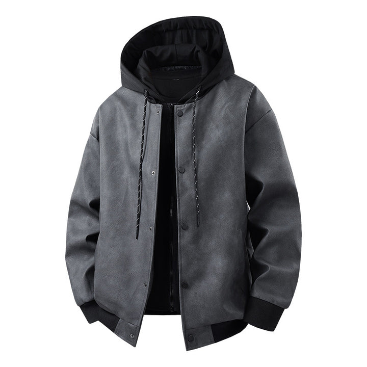 Herren modische Übergangsjacke mit abnehmbarer Kapuze und sportlichen Akzenten Echoarchiv