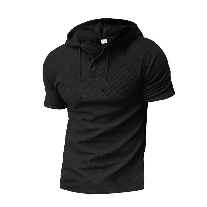 Herren modisches Kapuzenshirt mit strukturiertem Design und Reißverschluss Echoarchiv