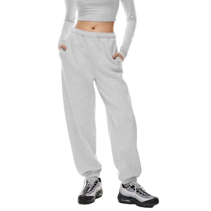 Damen nan gebürstete Relax-Jogginghose mit extra weitem Bein und elastischem Rippabschluss Echo Archiv
