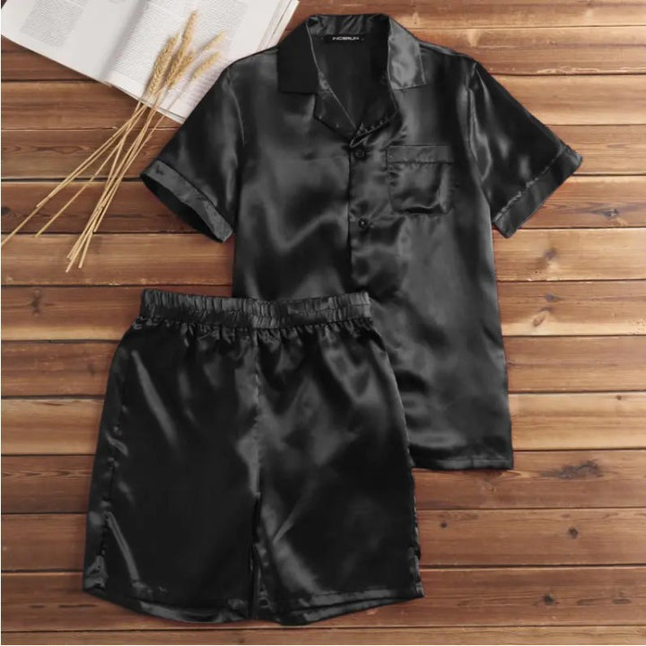 Herren Satin Schlafanzug Set Echoarchiv