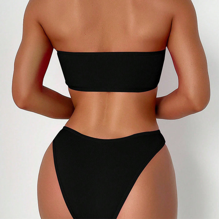 Damen Bandeau-Bikini Set mit raffiniertem Rippendesign Echo Archiv