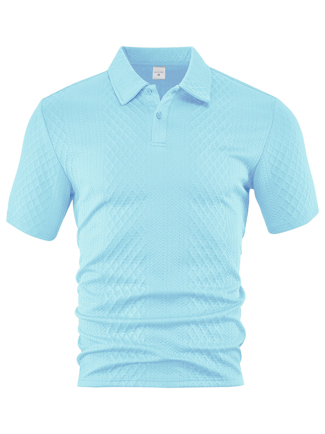 Herren kurzärmeliges Polohemd mit strukturiertem Design Echoarchiv