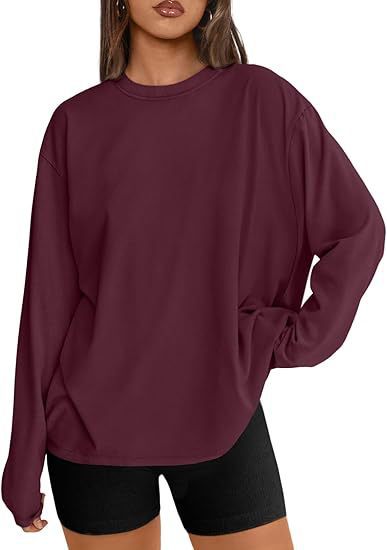 Damen Oversize-Sweatshirt mit Rundhalsausschnitt und verlängertem Saum – Avérine