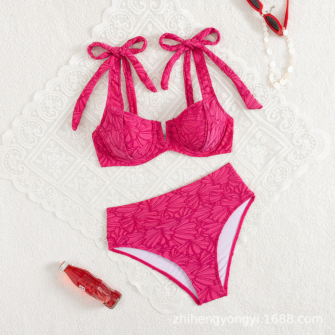 Damen Push-Up Bikini mit verspieltem Schleifen-Design Echo Archiv