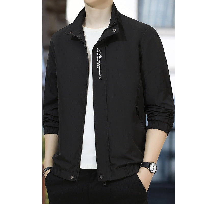 Herren Leichte Outdoorjacke mit hohen Kragen Echo Archiv